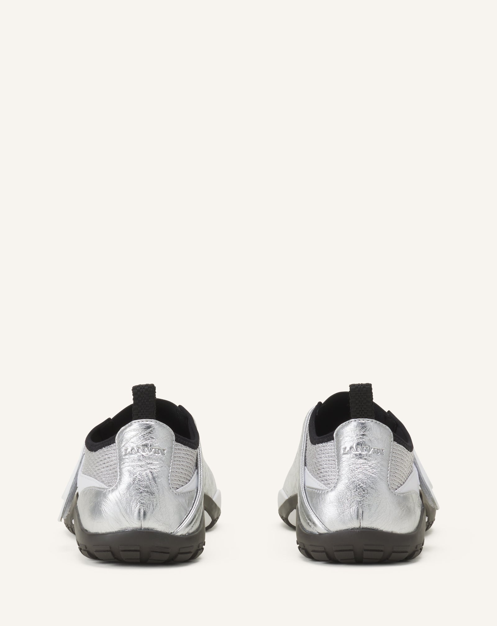 LNV1 SNEAKERS IN CRINKLED METALLIC LEATHER