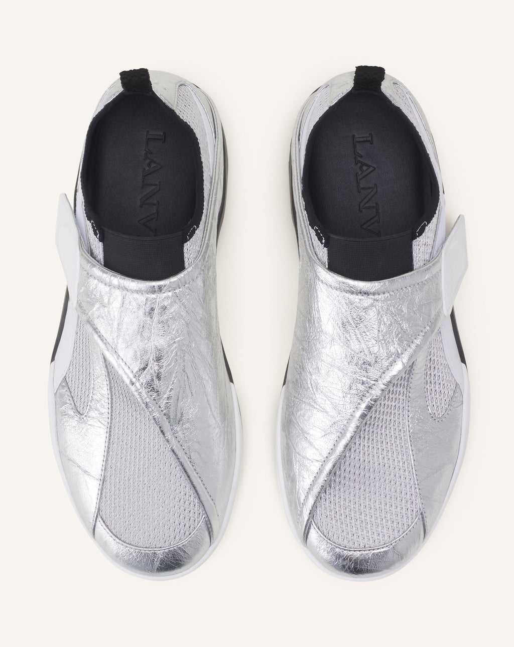 LNV1 SNEAKERS IN CRINKLED METALLIC LEATHER