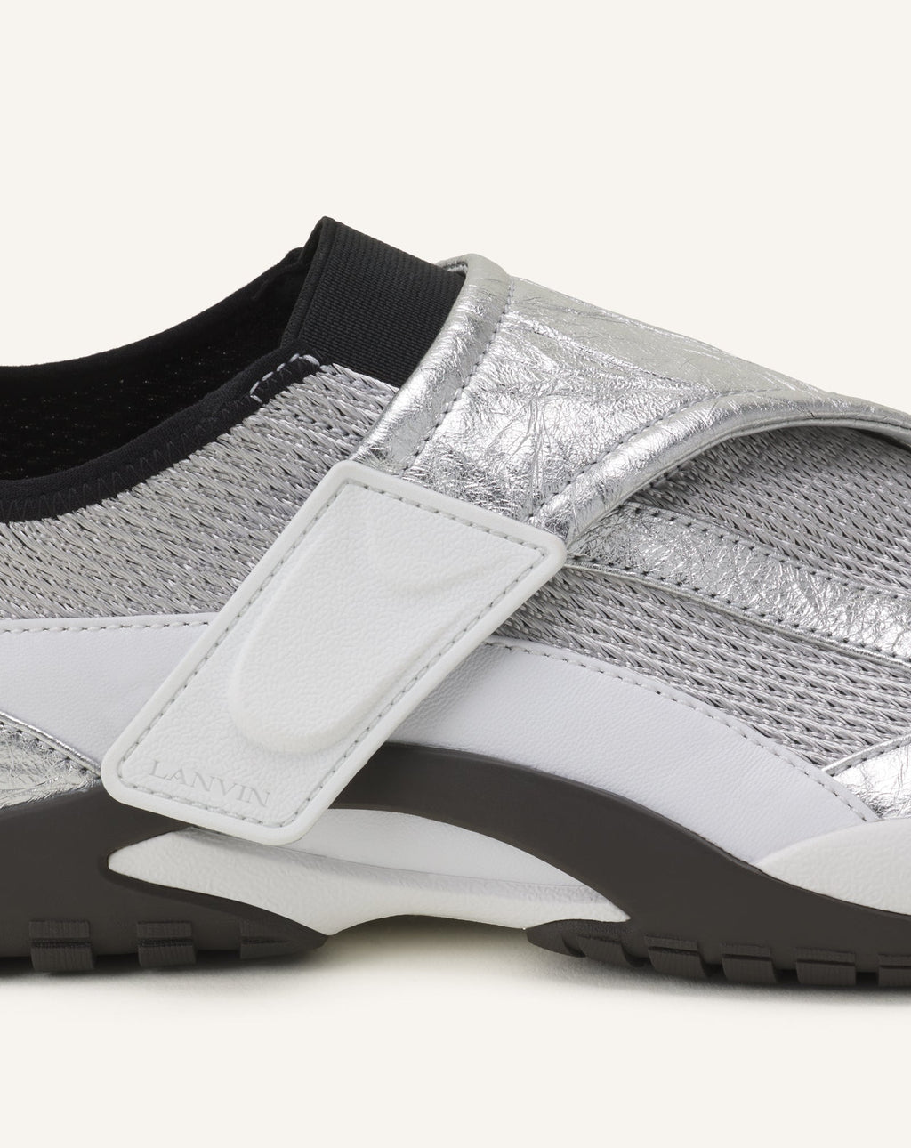 LNV1 SNEAKERS IN CRINKLED METALLIC LEATHER