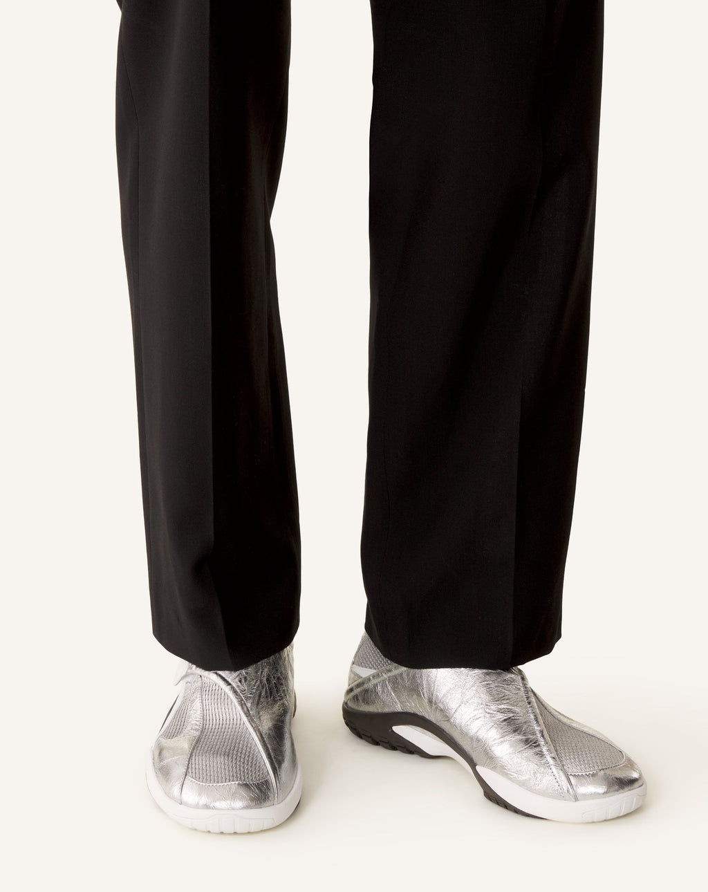 LNV1 SNEAKERS IN CRINKLED METALLIC LEATHER