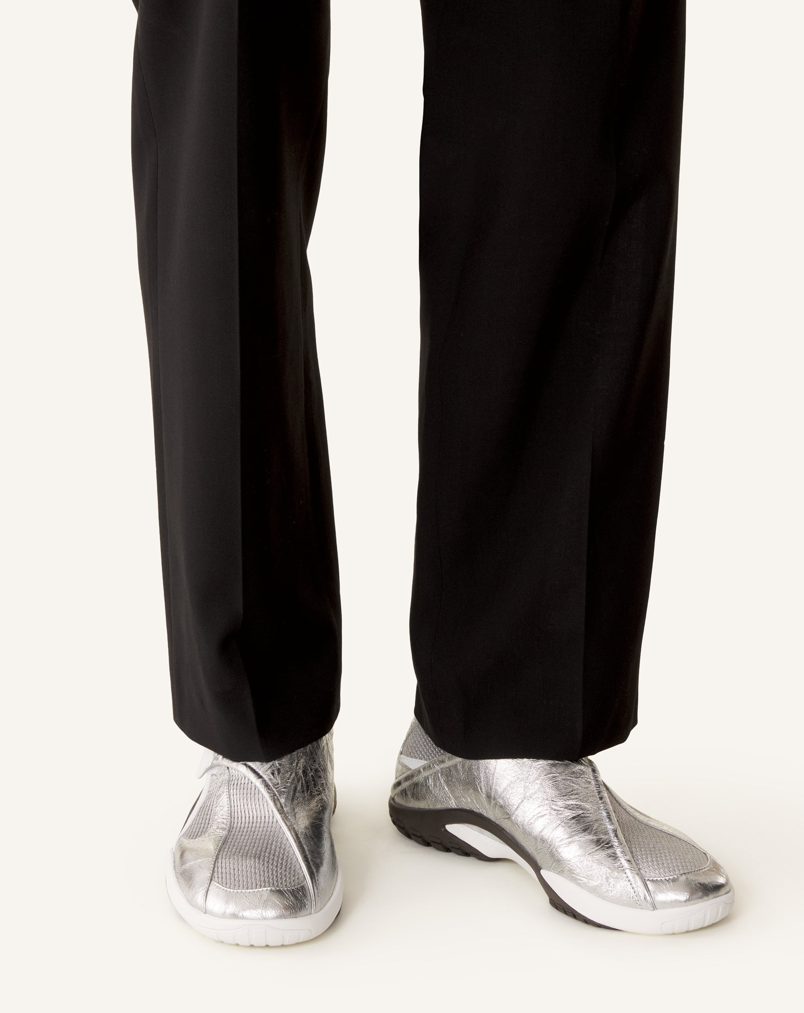 LNV1 SNEAKERS IN CRINKLED METALLIC LEATHER