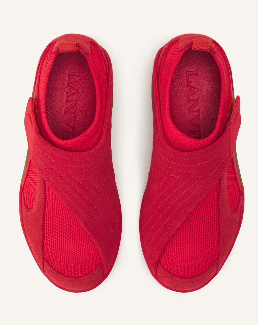 LNV1 SNEAKERS IN KNIT AND SUEDE