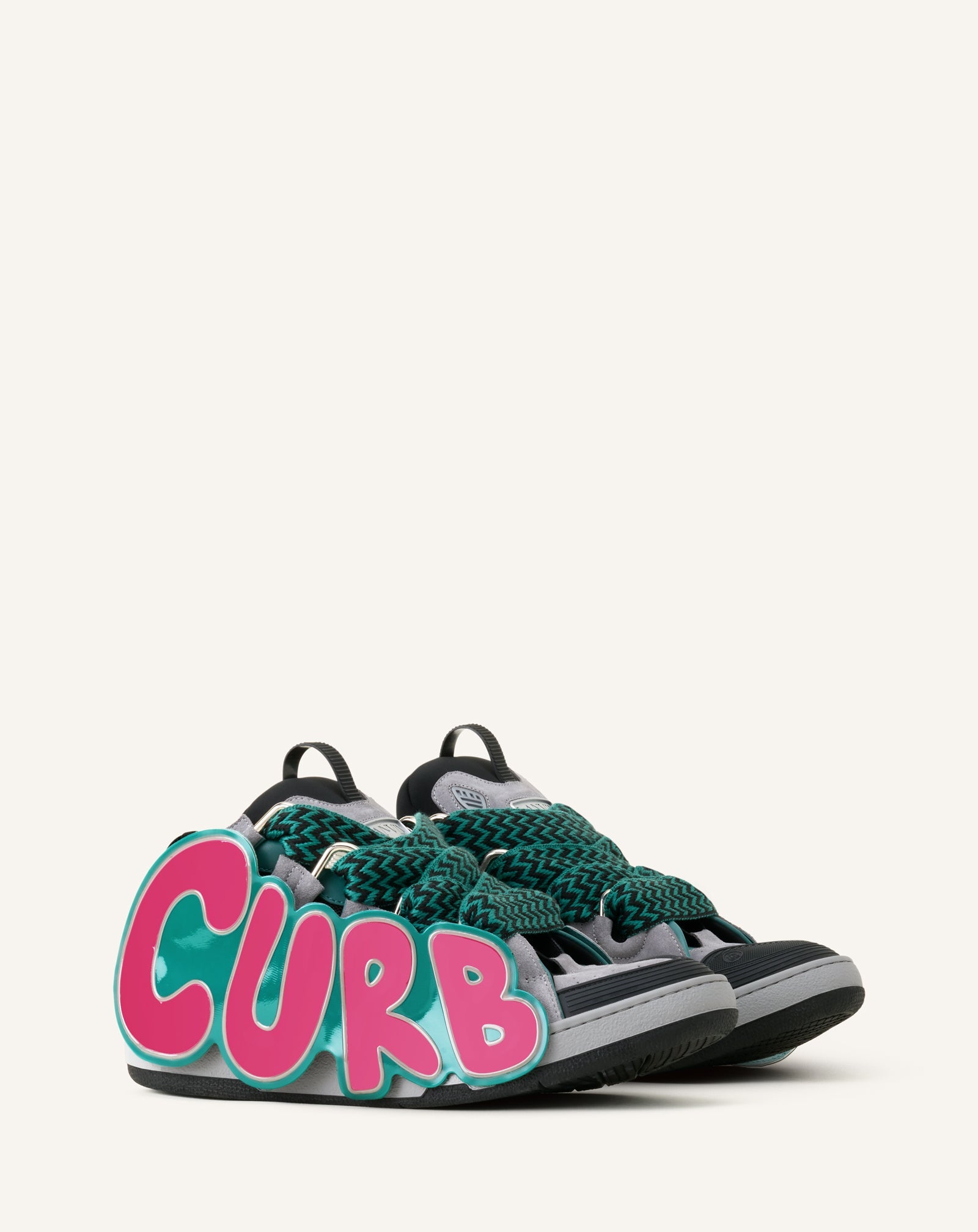 CURB PATCH  SNEAKERS IN LEATHER