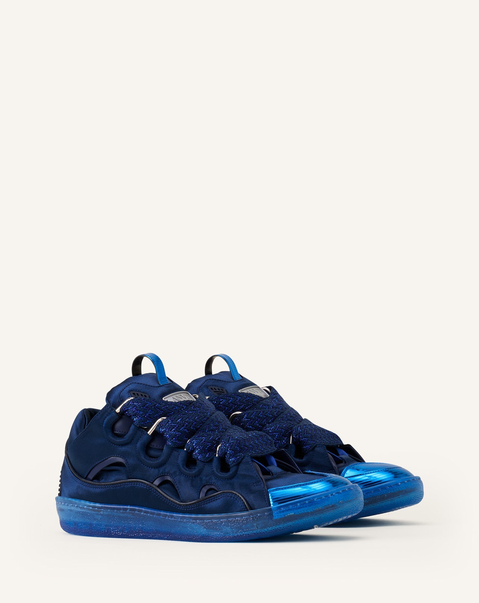CURB SNEAKERS IN SATIN