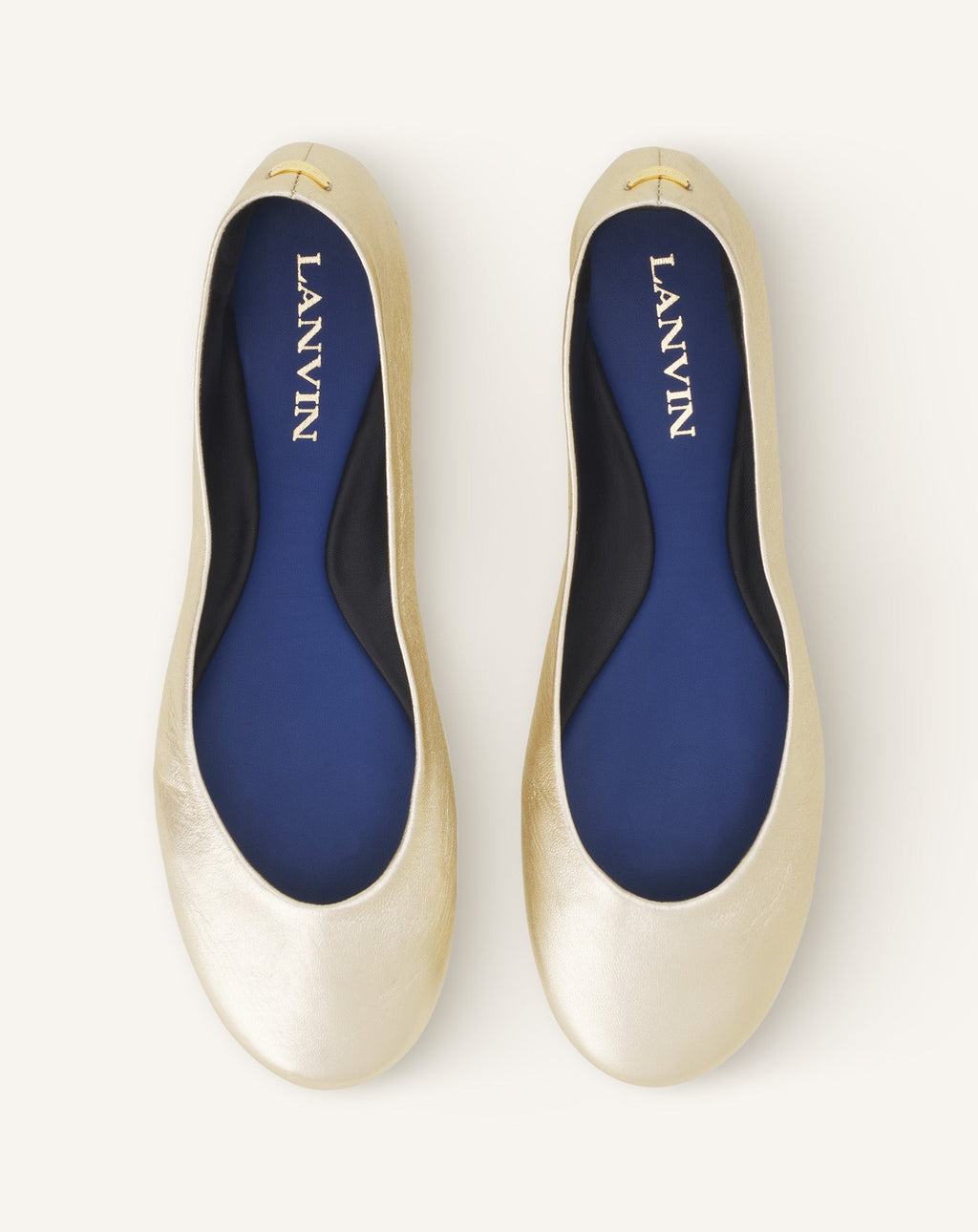 THE BALLERINA FLAT IN METALLIC LEATHER