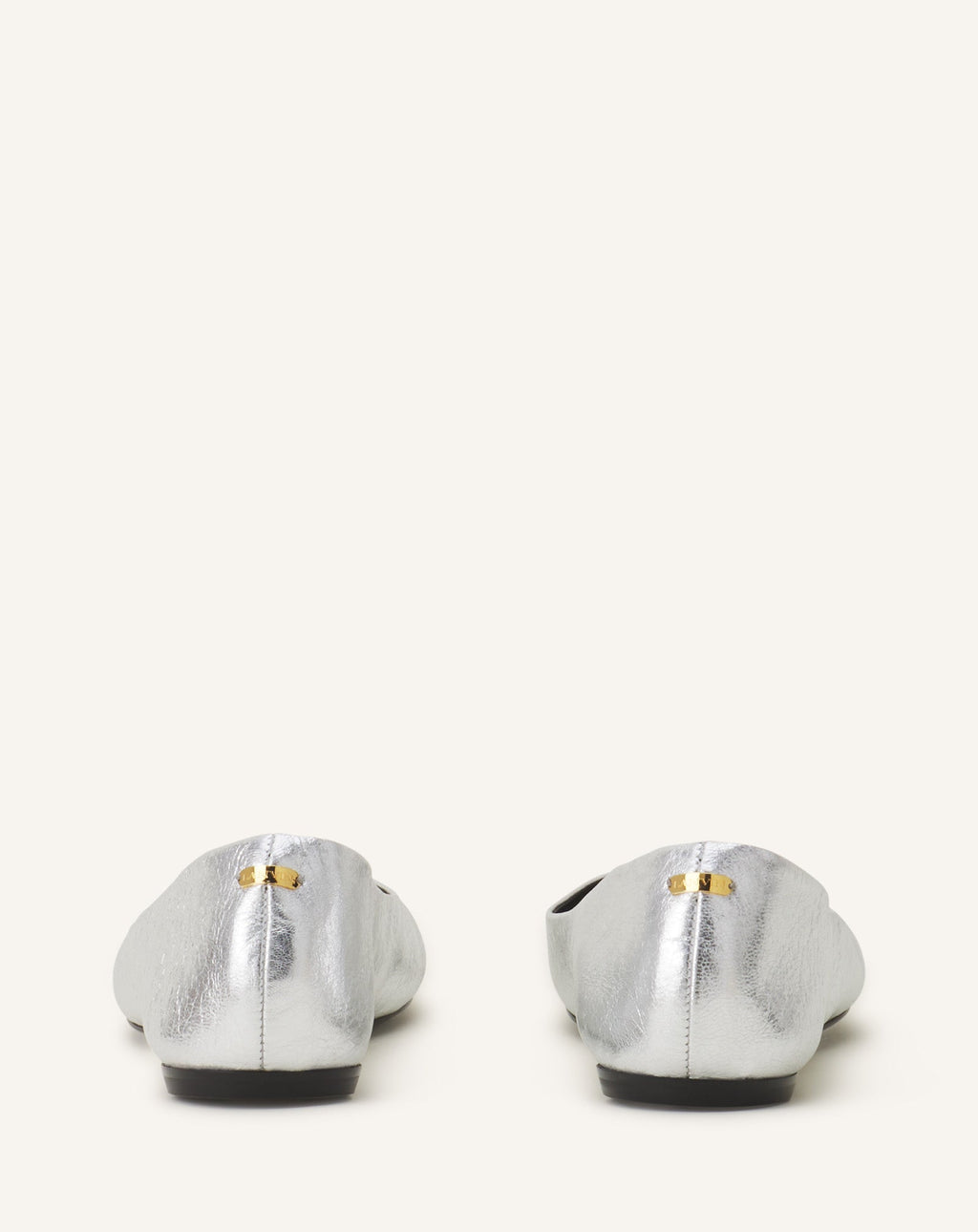 THE BALLERINA FLAT IN METALLIC LEATHER