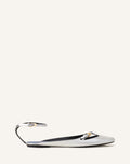 MARY-JANE BALLERINA IN METALLIC LEATHER