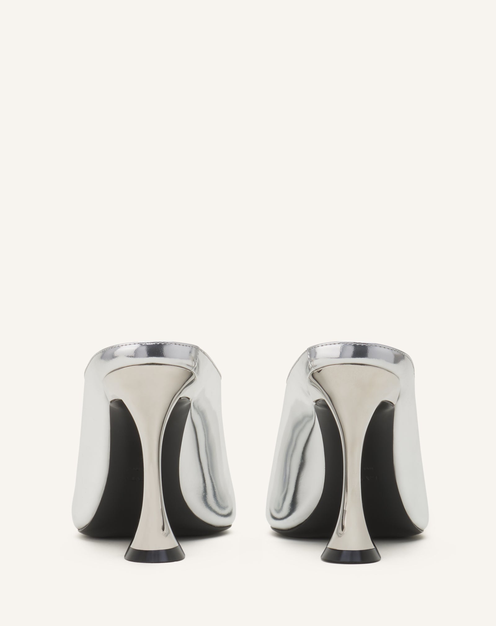 MIDNIGHT STEP MULE IN METALLIC LEATHER