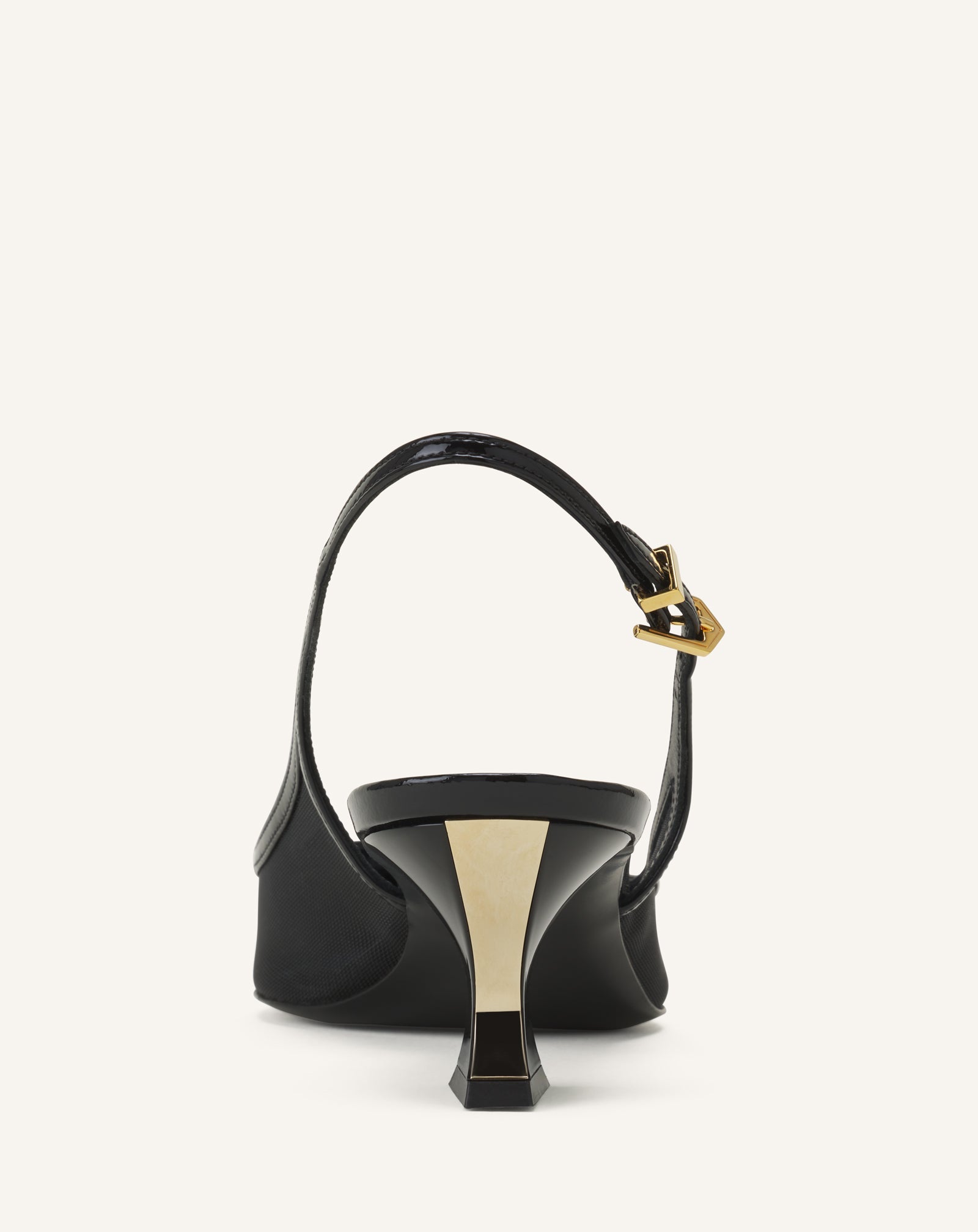 NOCTURNE SLINGBACK IN MESH AND PATENT LEATHER