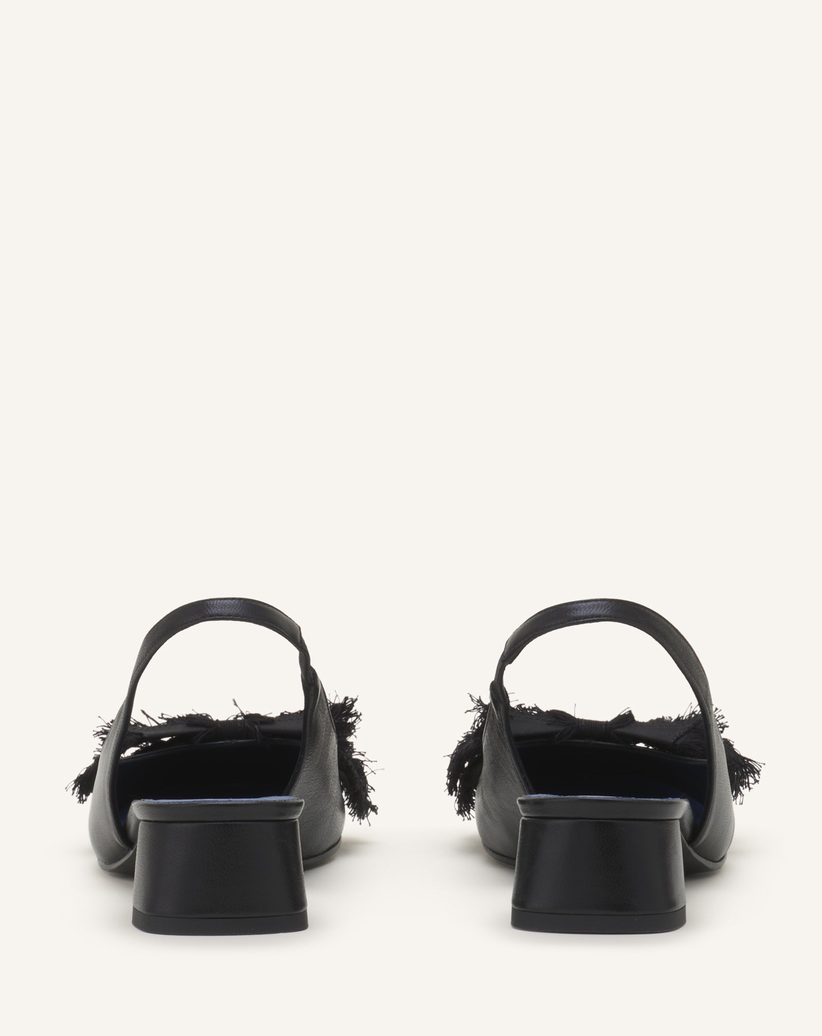 HEELED SLINGBACK BALLERINA IN LEATHER