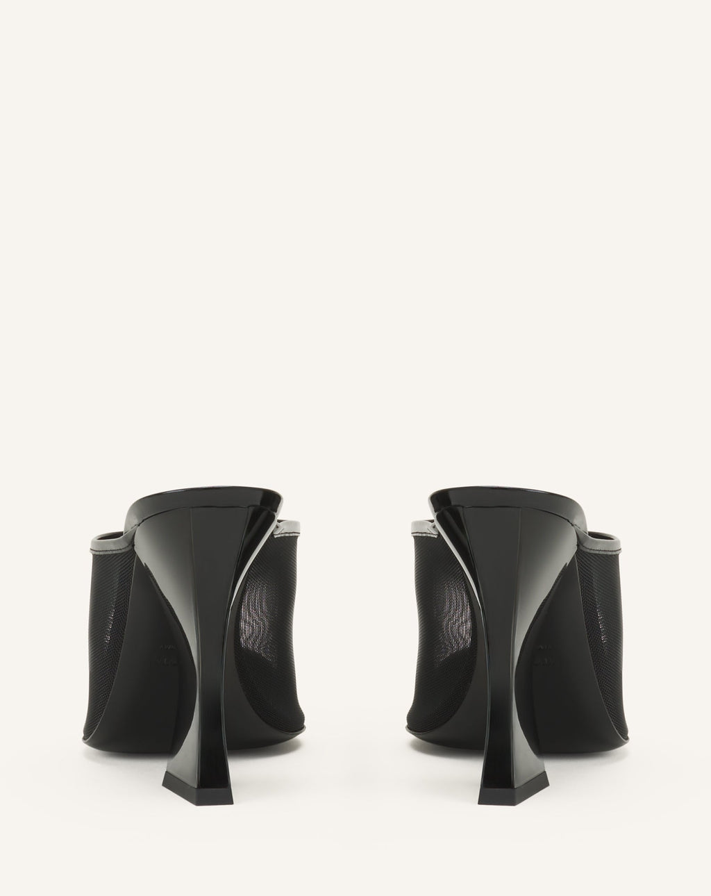 NOCTURNE MULE IN MESH AND PATENT LEATHER