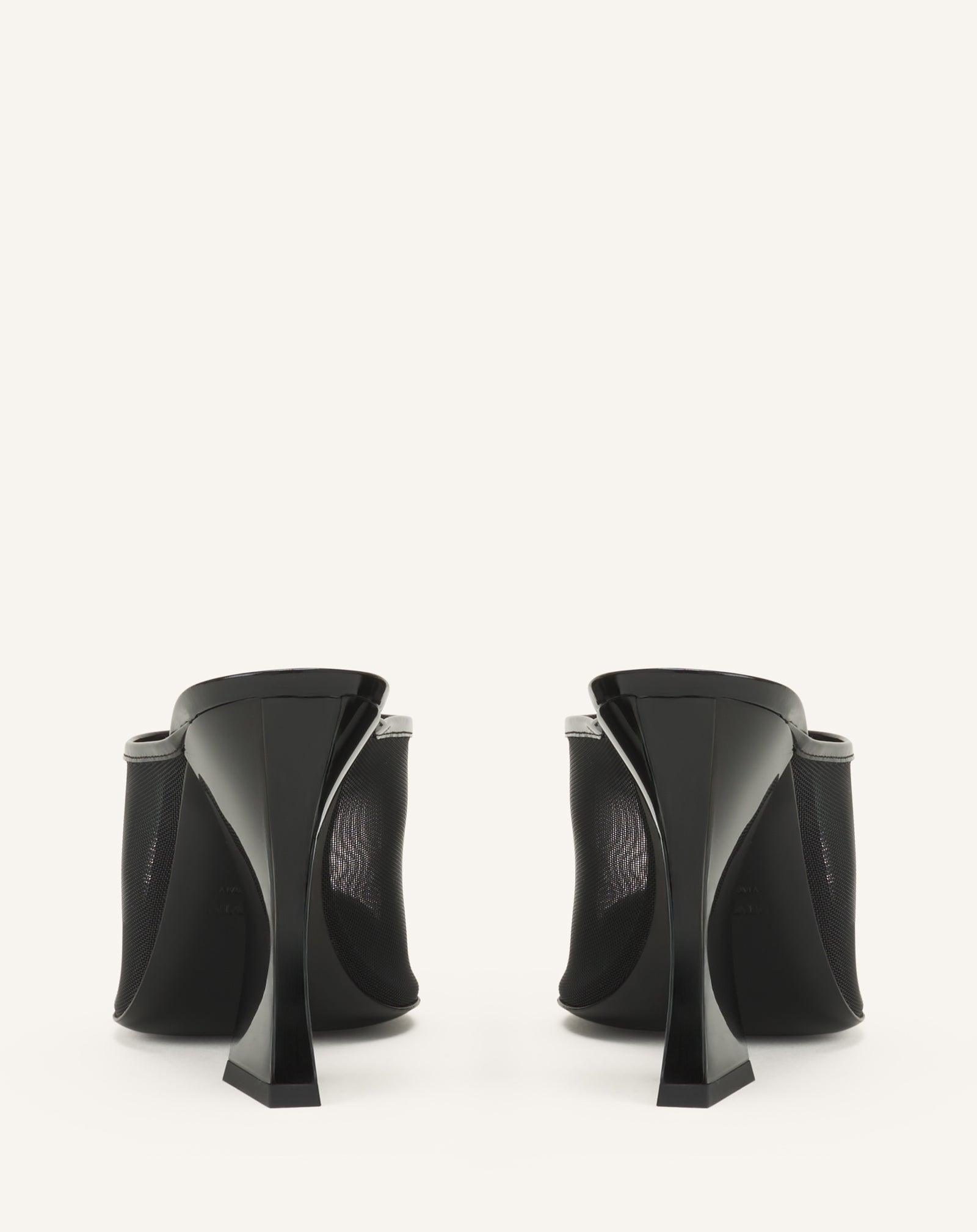 NOCTURNE MULE IN MESH AND PATENT LEATHER