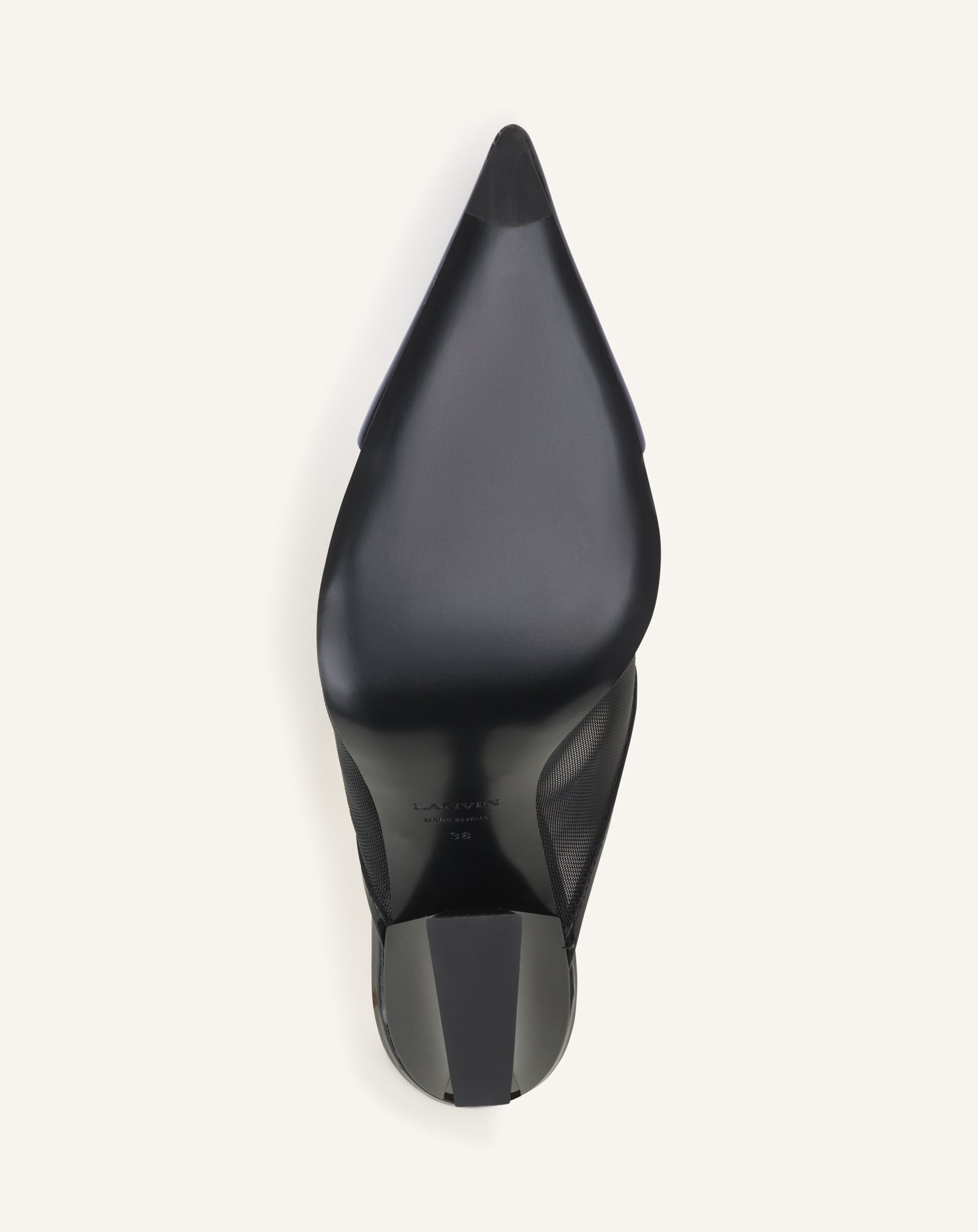 NOCTURNE MULE IN MESH AND PATENT LEATHER