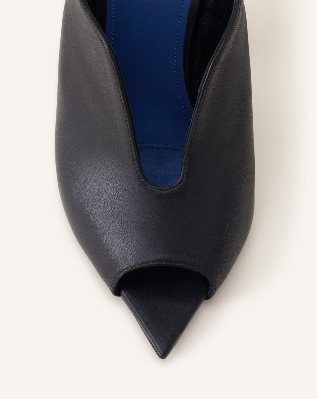 BUCKLE ARCH HEELED LEATHER MULE