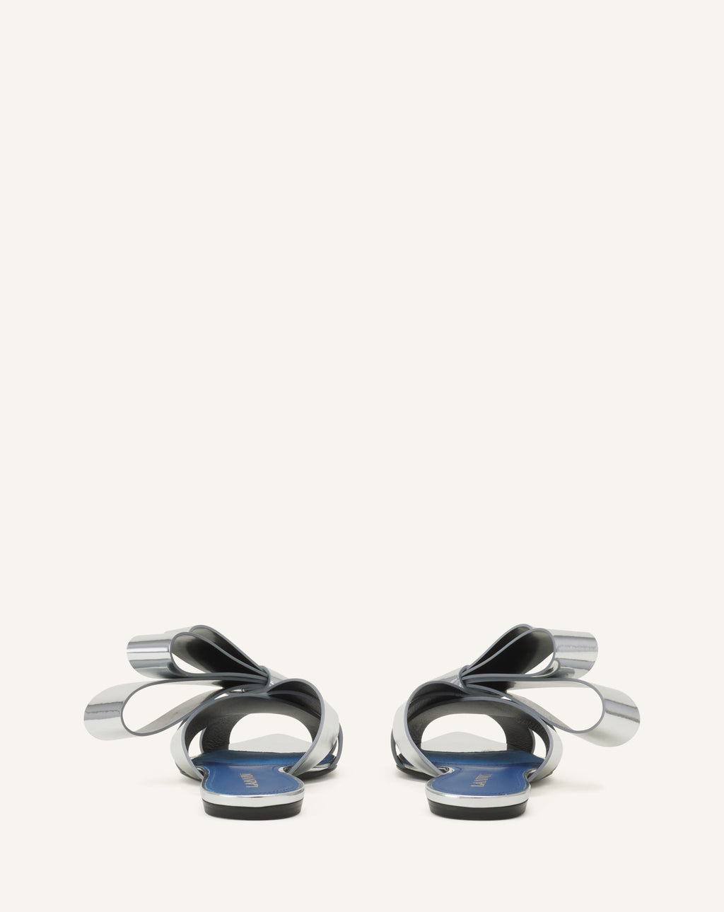 CADEAU FLAT MULE IN METALLIC LEATHER