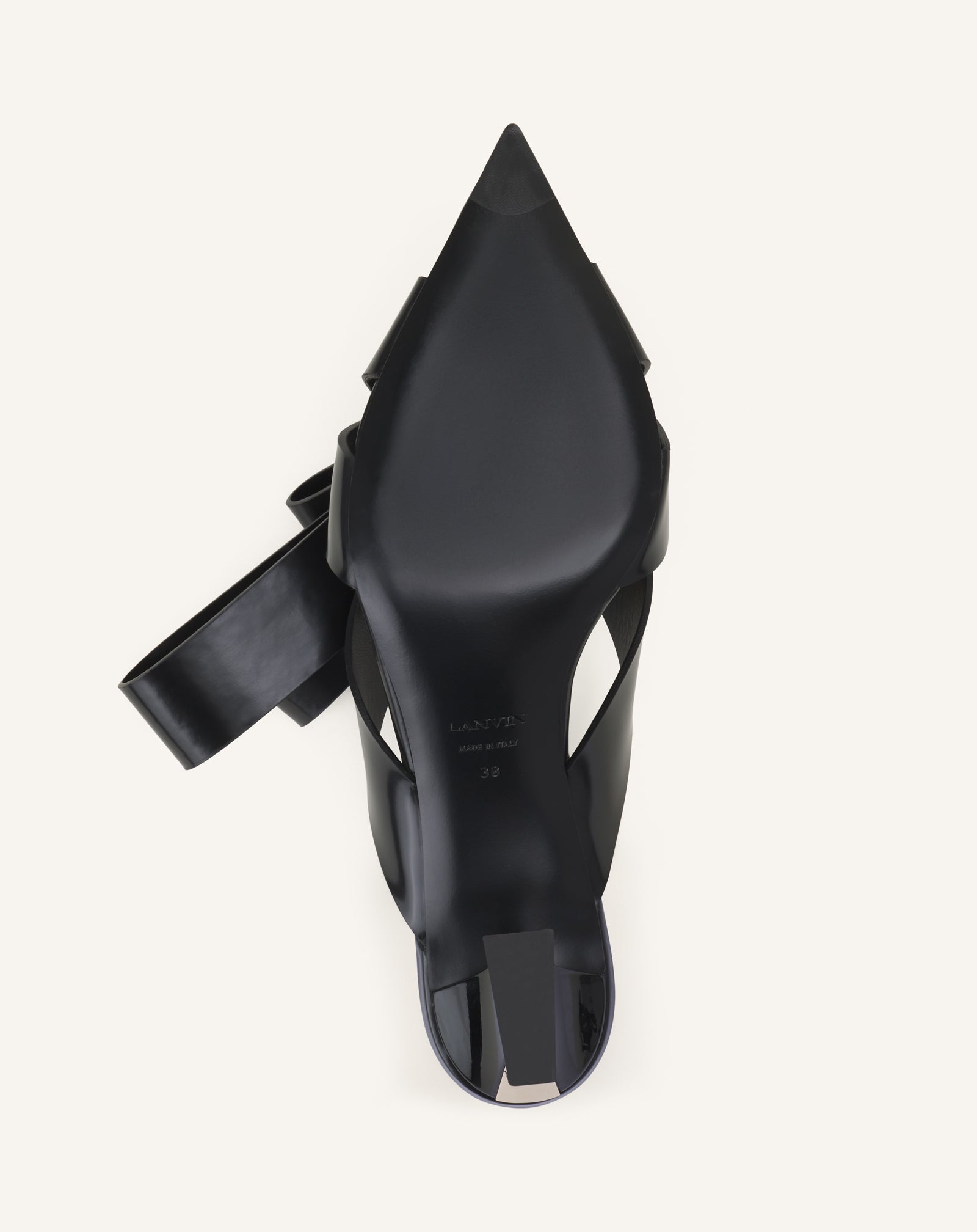 CADEAU LEATHER MULE WITH HEEL
