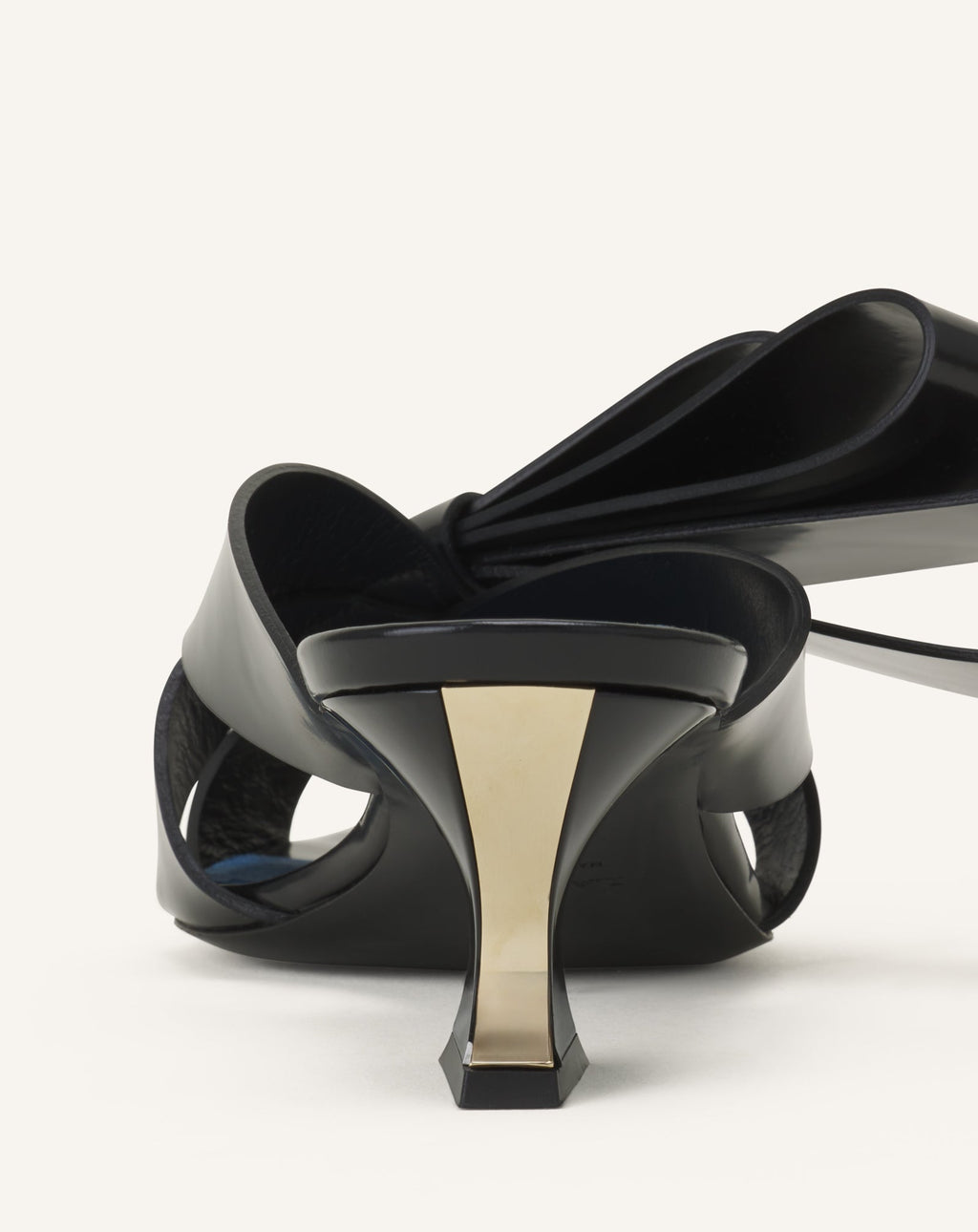 CADEAU LEATHER MULE WITH HEEL