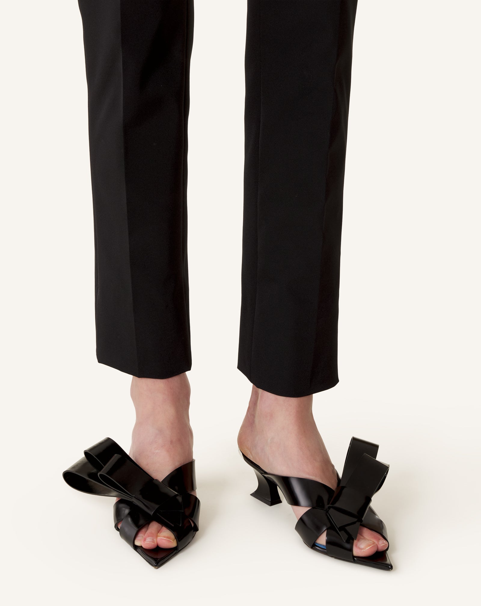 CADEAU LEATHER MULE WITH HEEL