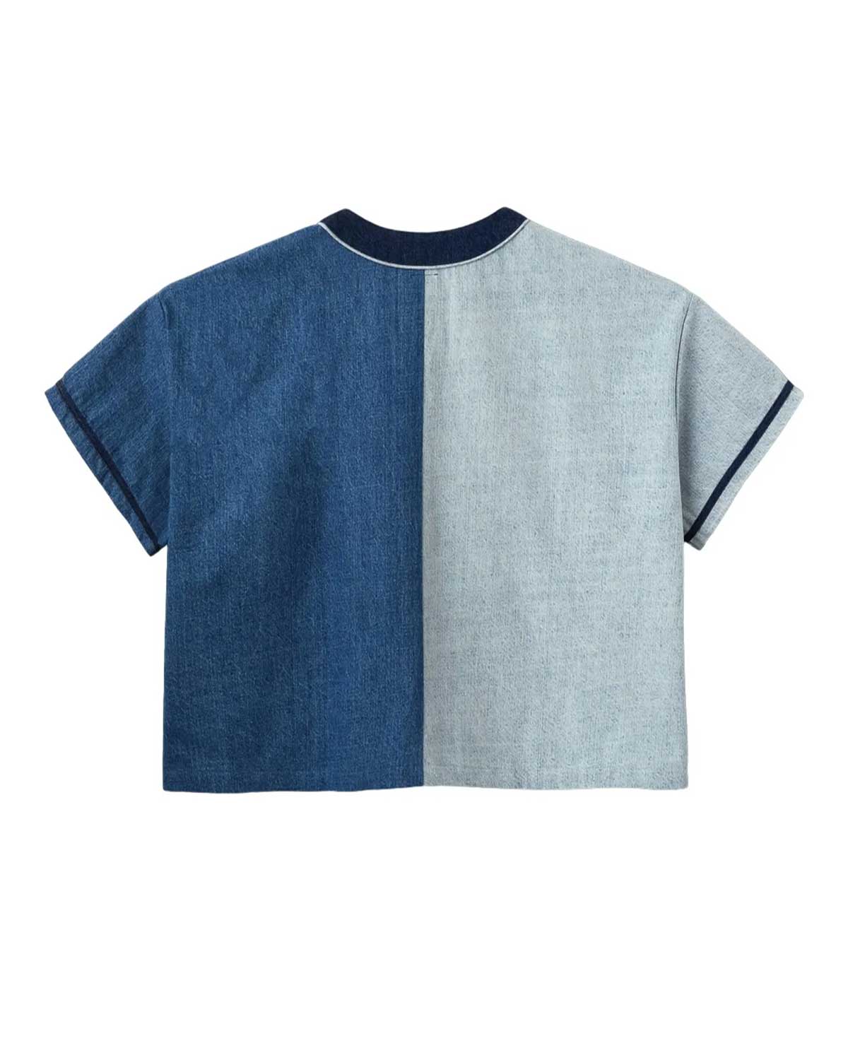 GV Gallery Two Tone Denim Jersey Blue