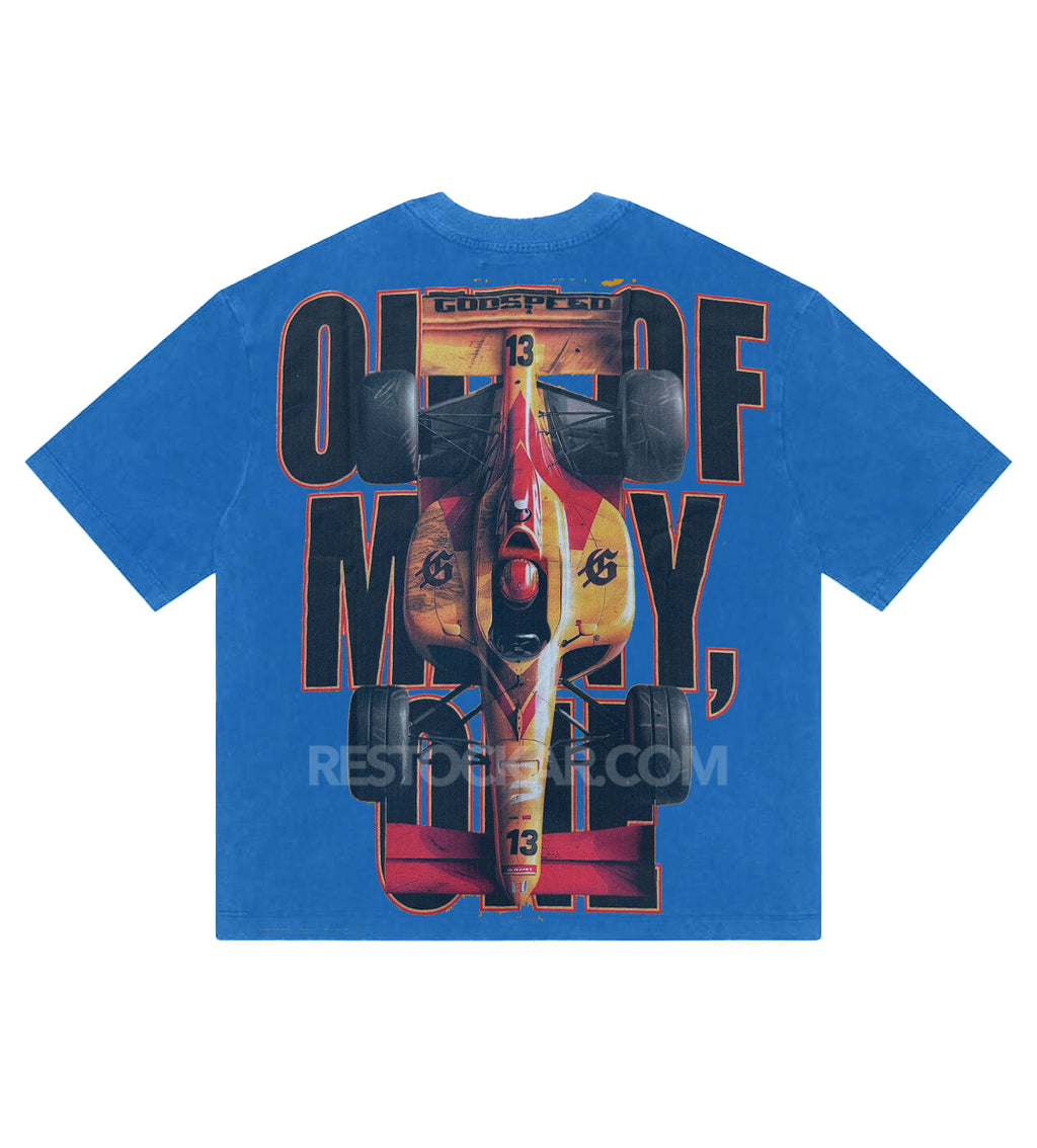 Godspeed F1 Finish Line Tee Blue Wash