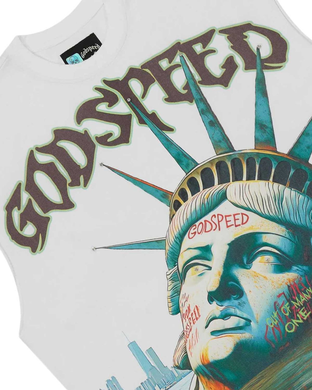 Godspeed Sunken Liberty Sleeveless Tee White