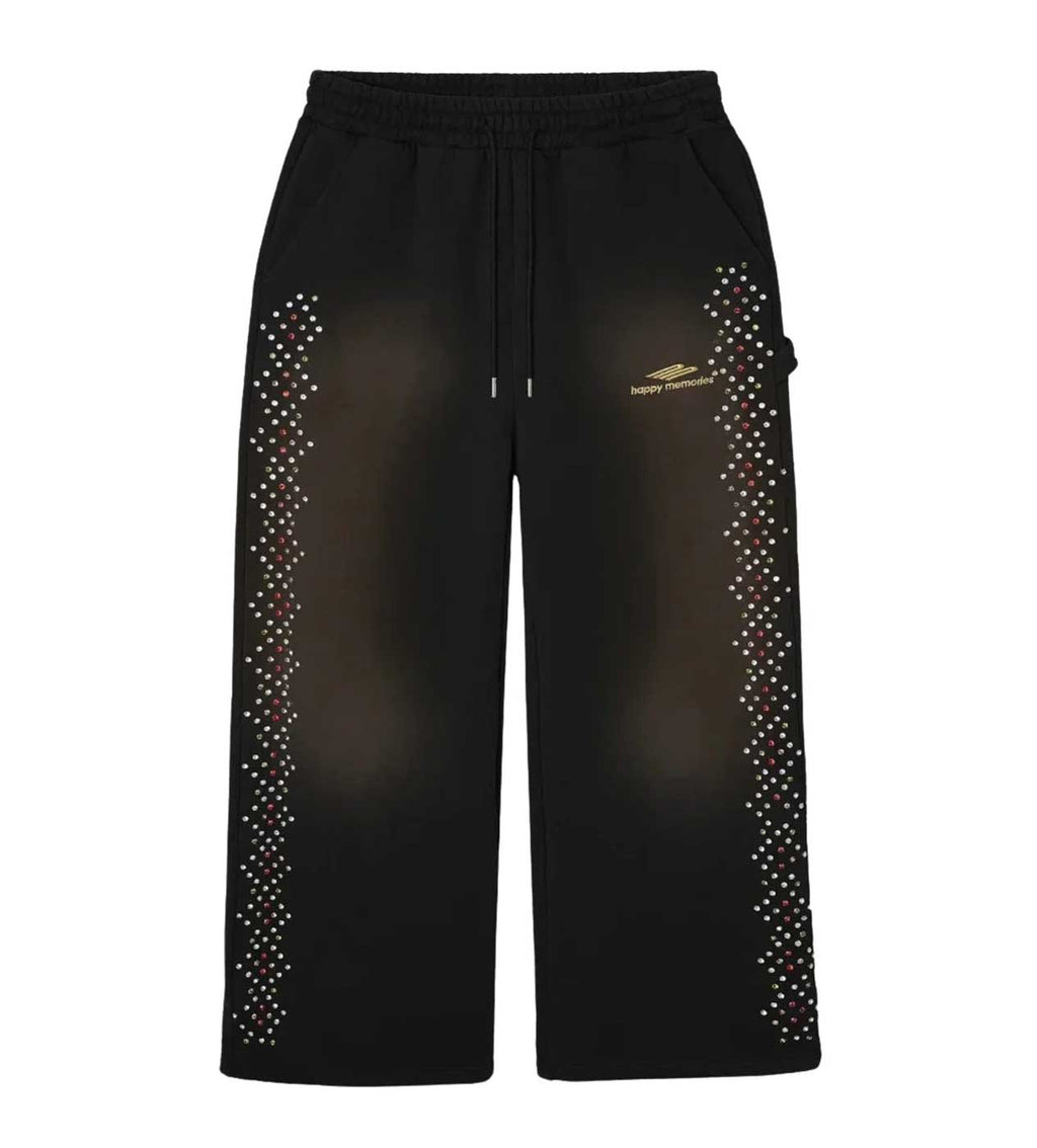 HMDD Crystal Sweatpants Washed Black