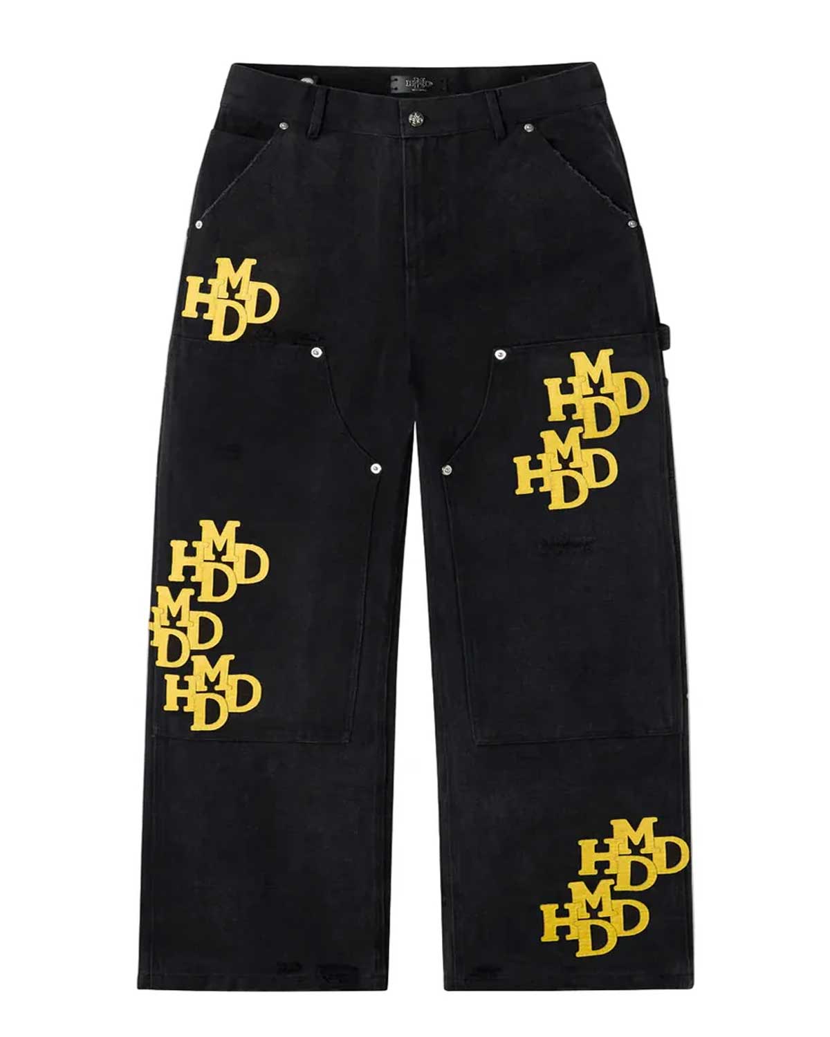 HMDD Yellow Patch Pants Black