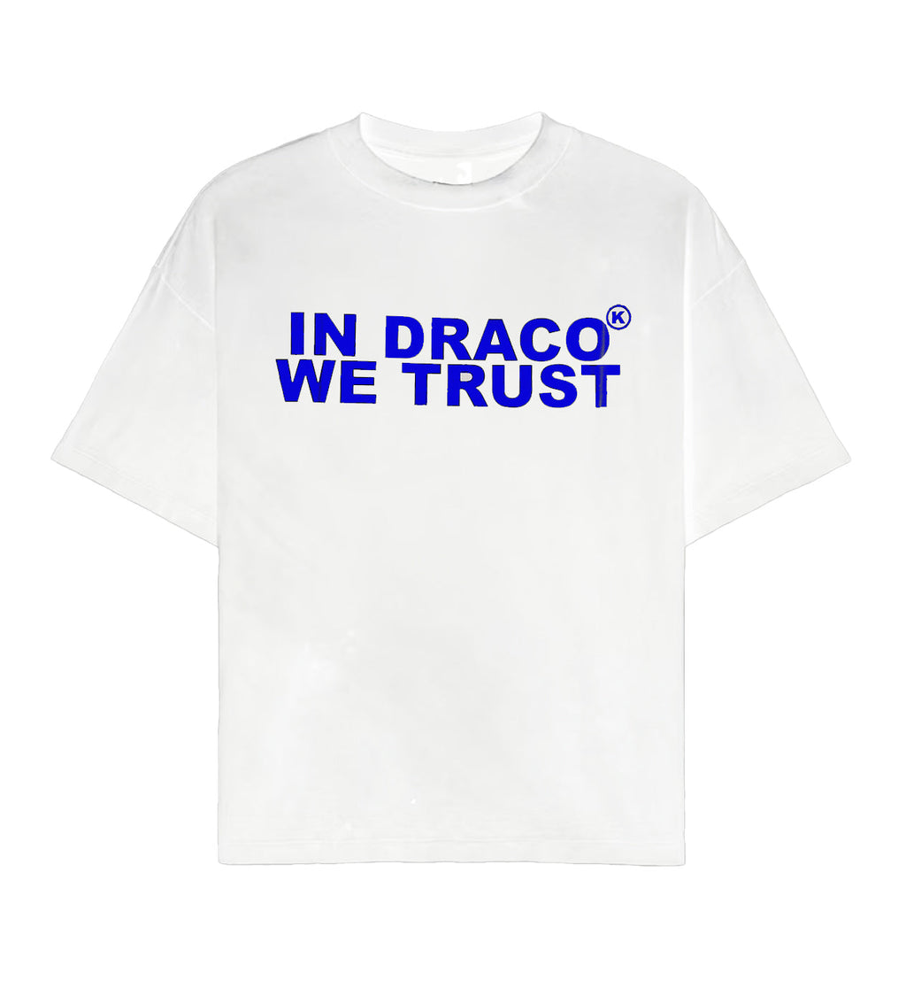 Kixkz Clothing In Draco We Trust Tee White/Blue