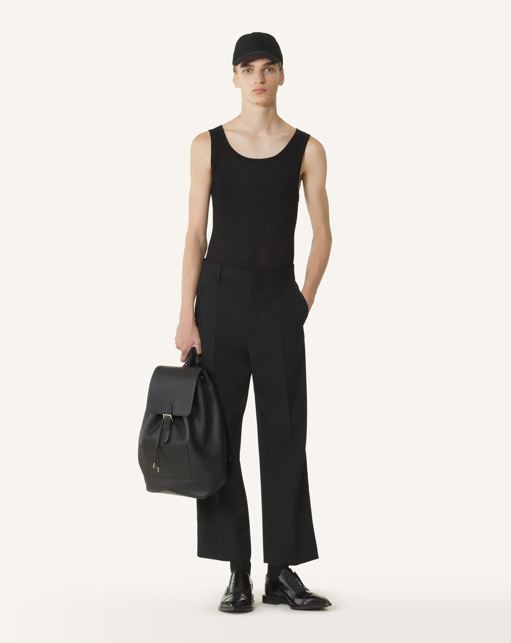 CATCH BY LANVIN LEATHER BACKPACK