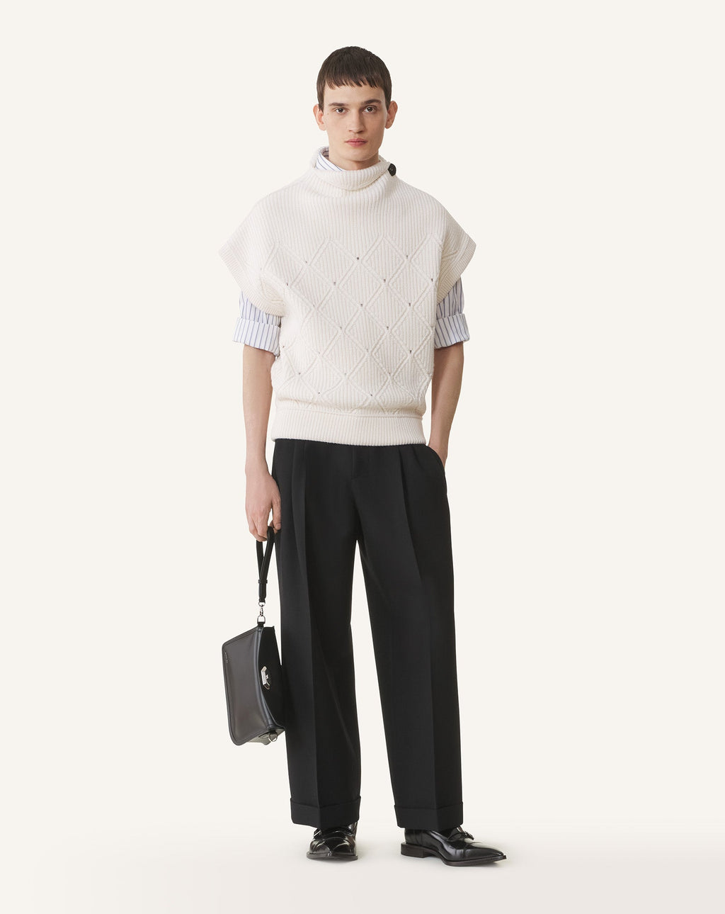 COMPAGNON CLUTCH BAG IN LEATHER