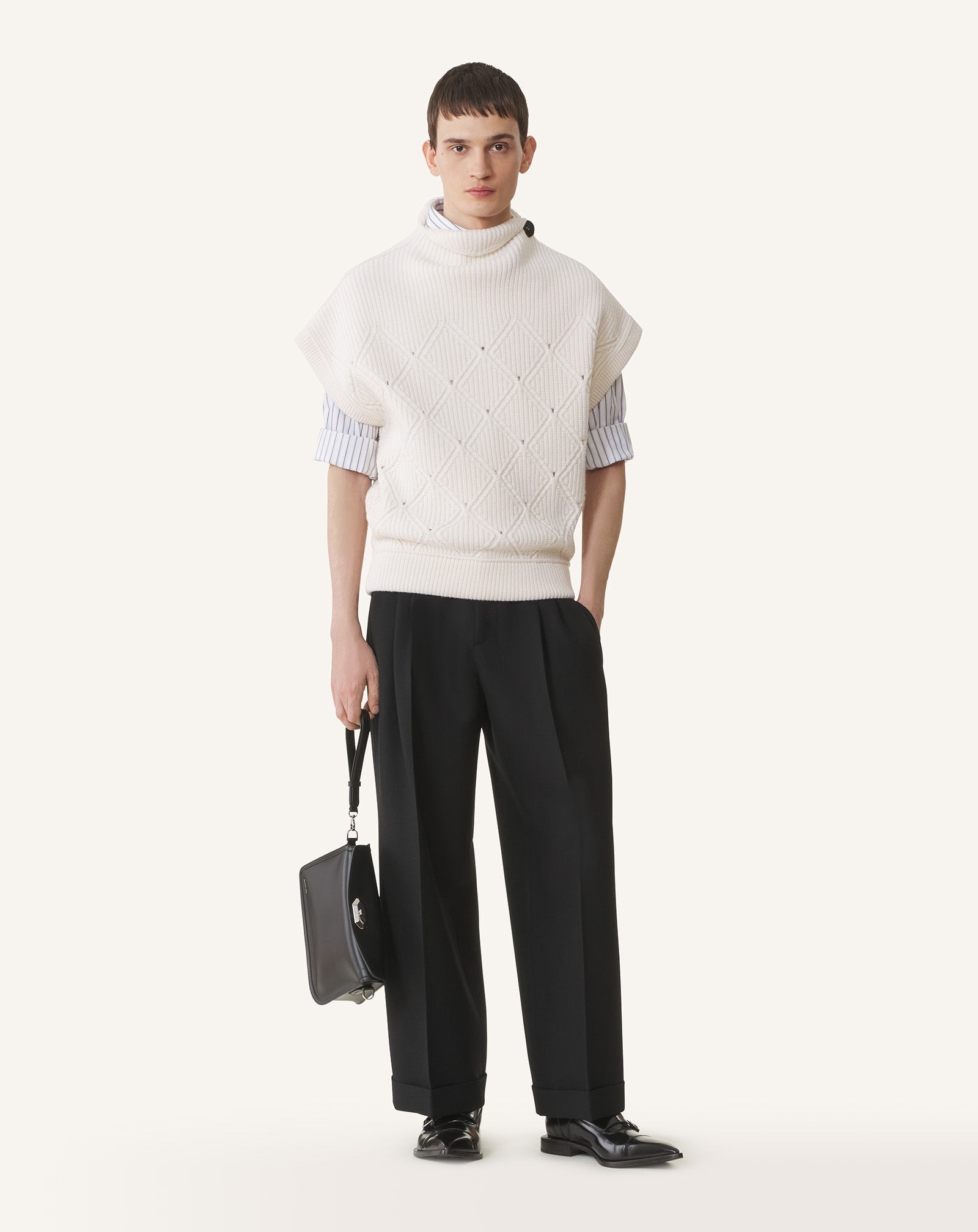 COMPAGNON CLUTCH BAG IN LEATHER