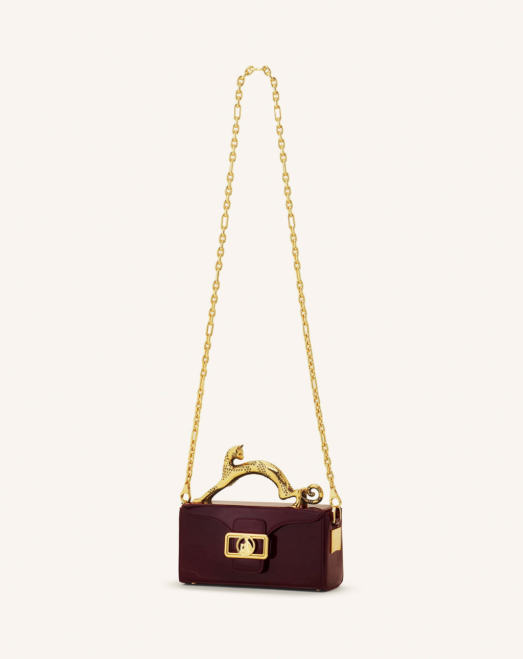 PENCIL CAT NANO BAG IN PATENT LEATHER