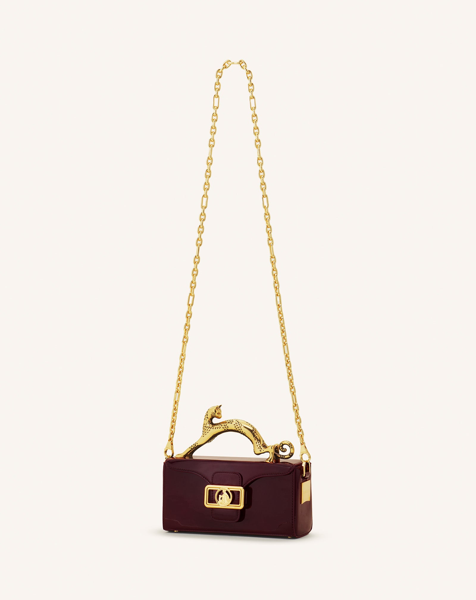 PENCIL CAT NANO BAG IN PATENT LEATHER