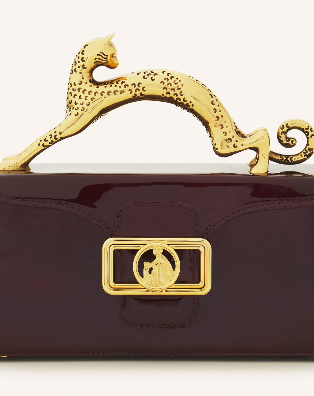 PENCIL CAT NANO BAG IN PATENT LEATHER