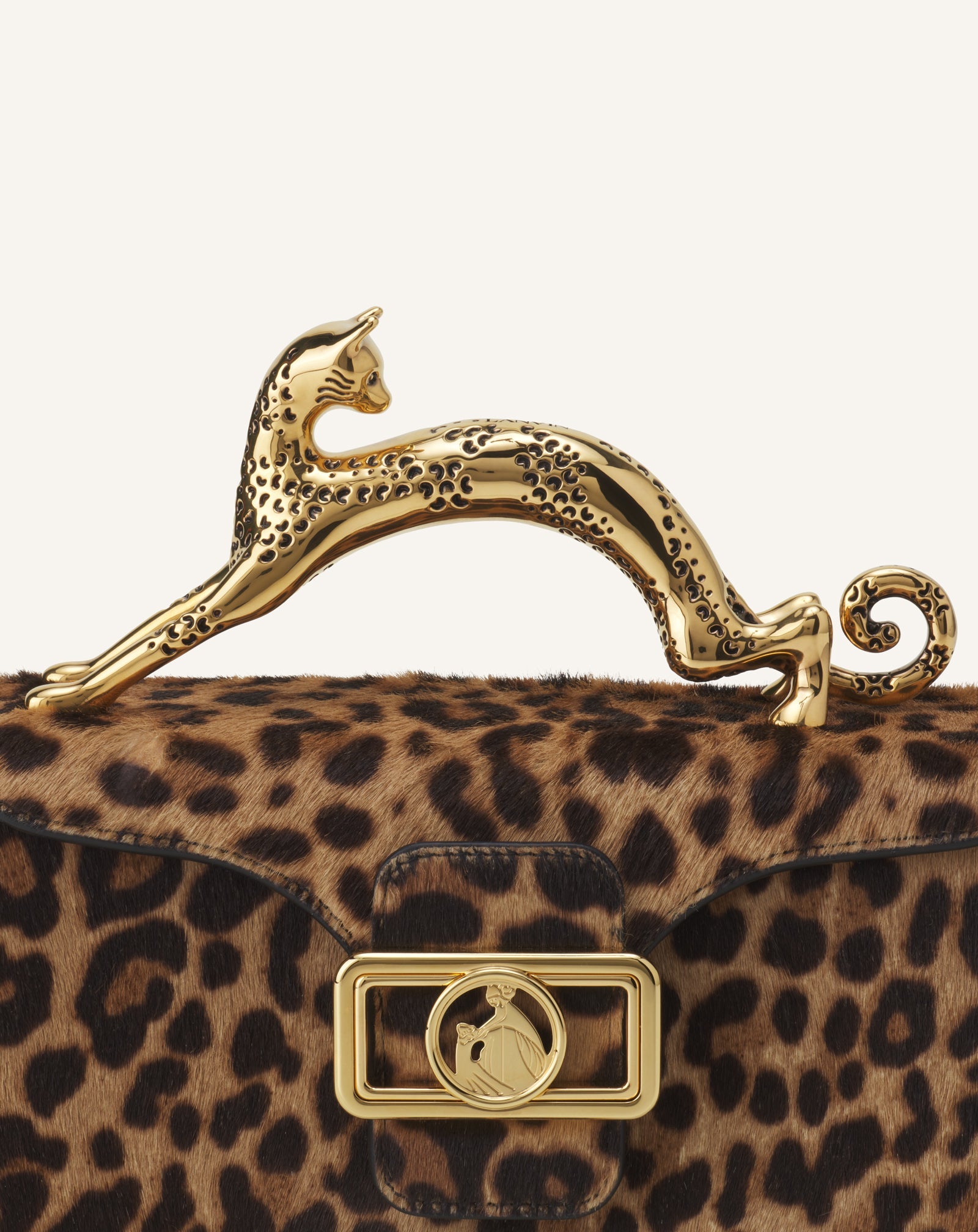 PENCIL CAT NANO BAG IN LEOPARD PRINT