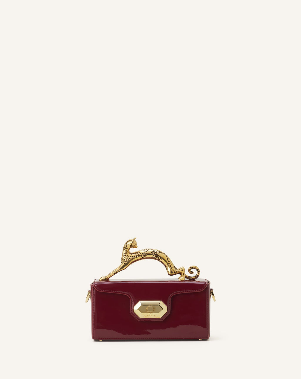 PENCIL CAT NANO BAG IN PATENT LEATHER