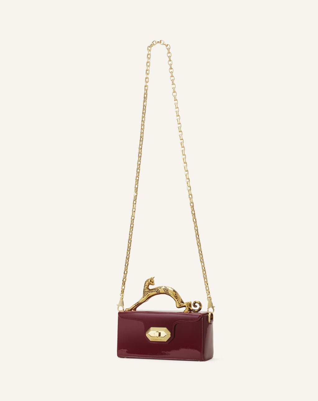 PENCIL CAT NANO BAG IN PATENT LEATHER