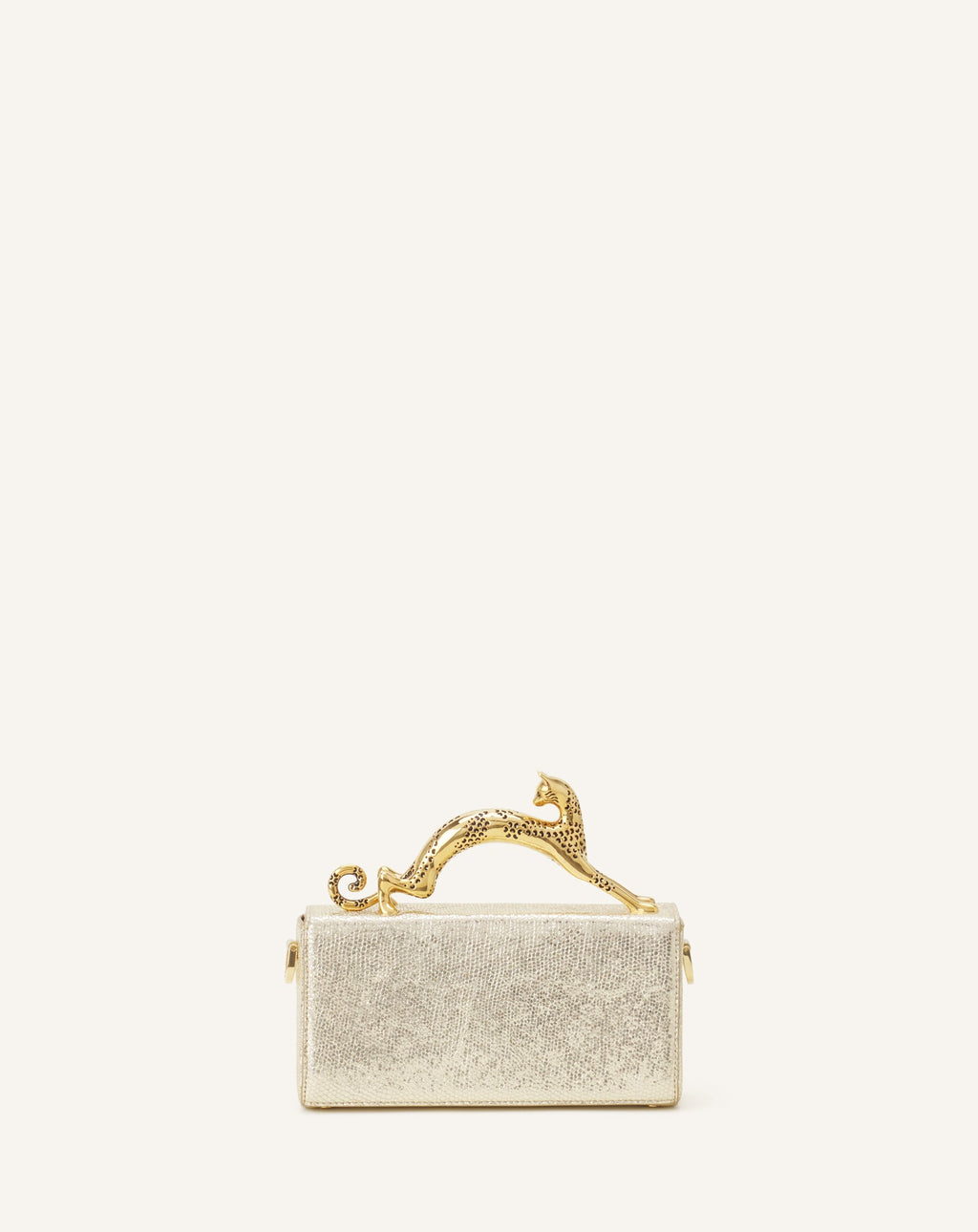 PENCIL CAT NANO BAG IN CRACKLED METALLIC LEATHER