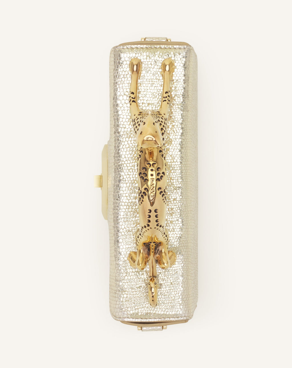 PENCIL CAT NANO BAG IN CRACKLED METALLIC LEATHER