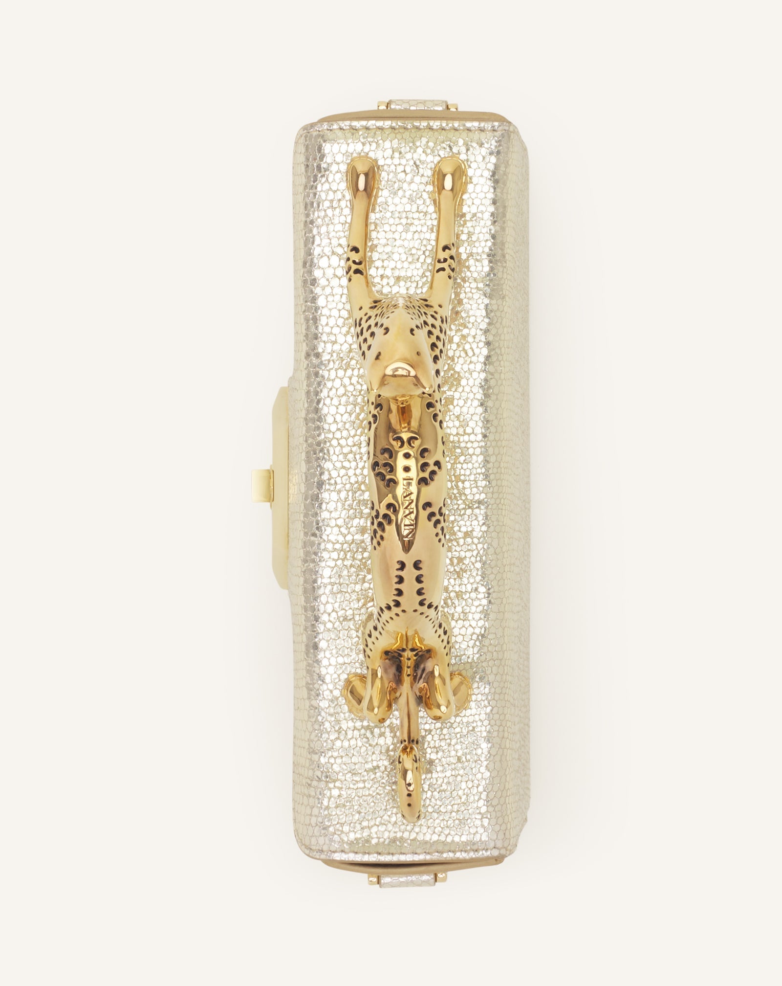 PENCIL CAT NANO BAG IN CRACKLED METALLIC LEATHER