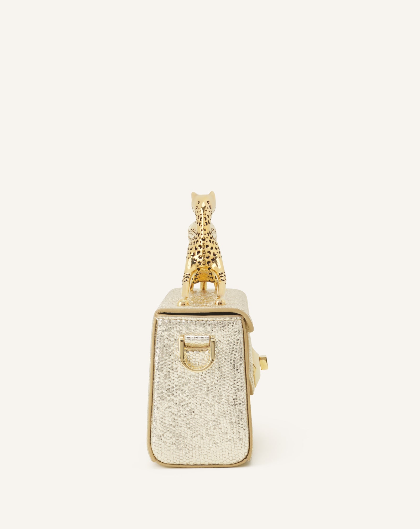 PENCIL CAT NANO BAG IN CRACKLED METALLIC LEATHER