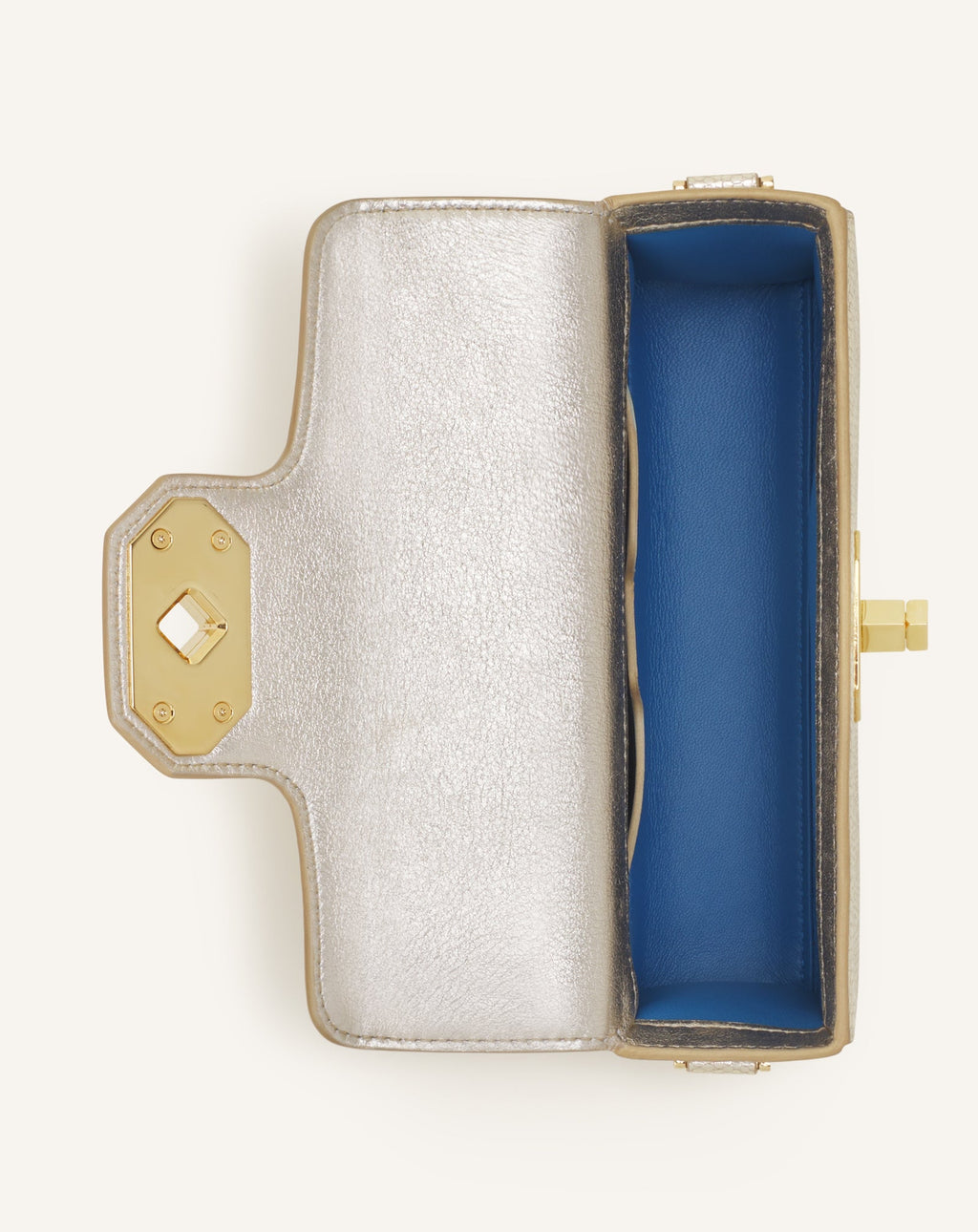 PENCIL CAT NANO BAG IN CRACKLED METALLIC LEATHER