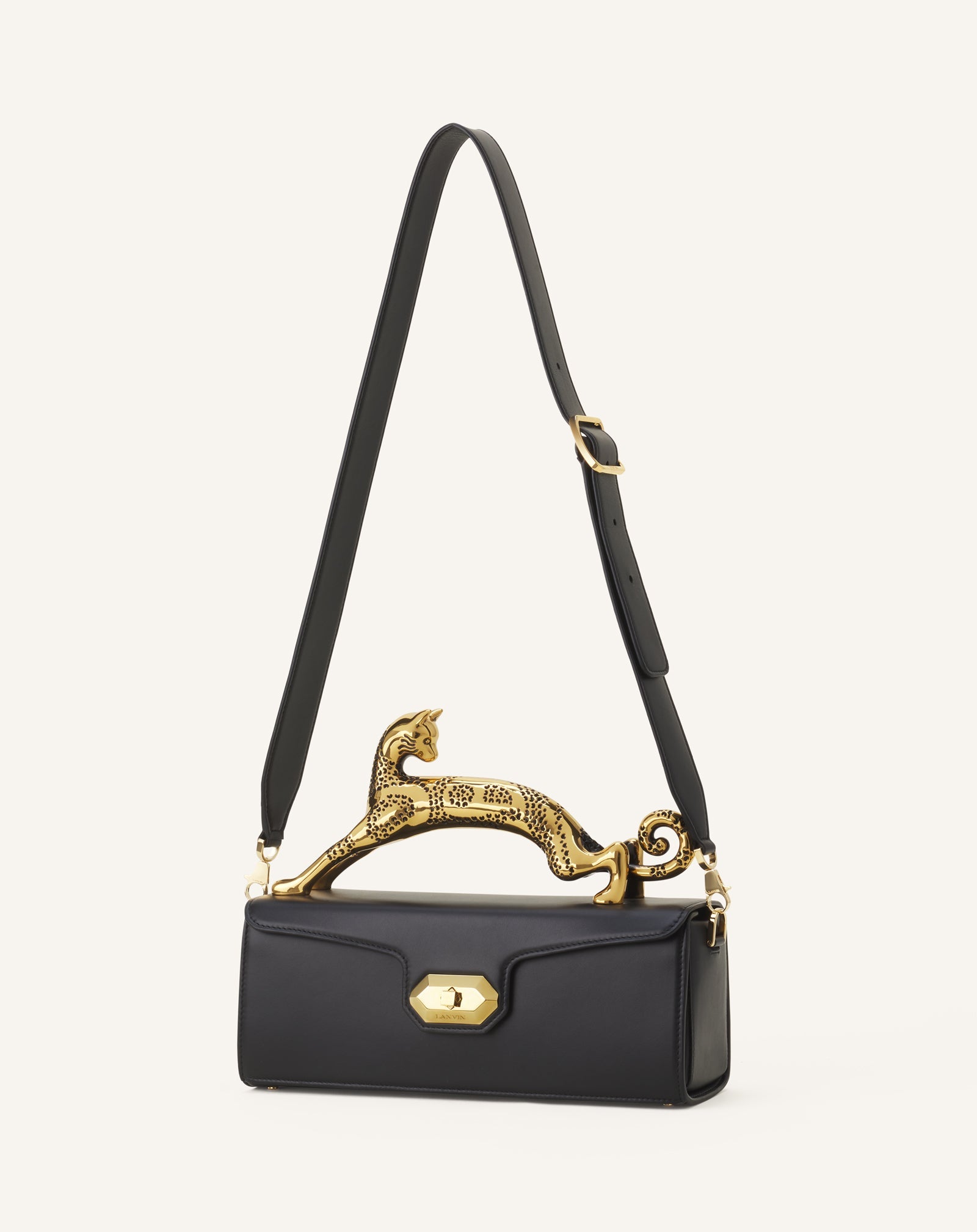 PENCIL CAT BAG IN LEATHER