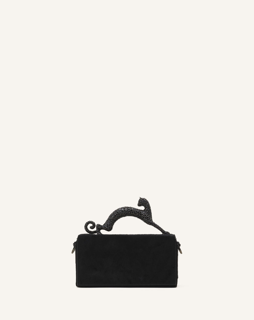 PENCIL CAT NANO BAG IN PONY EFFECT AND RHINESTONES