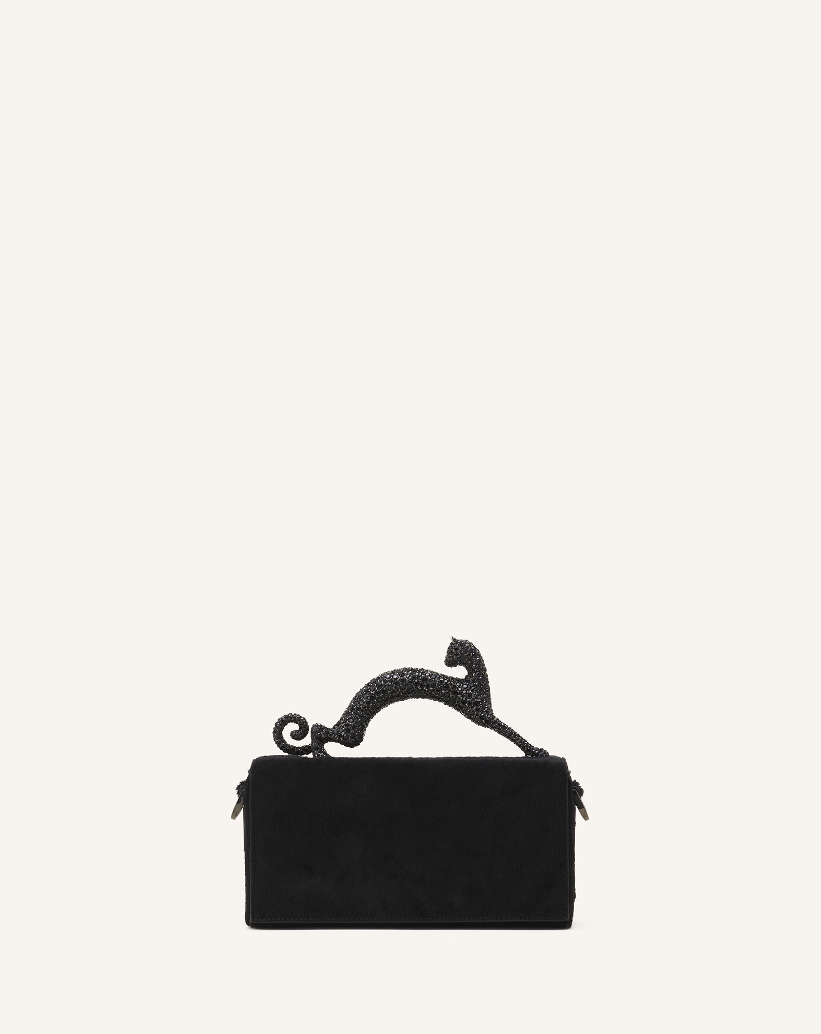 PENCIL CAT NANO BAG IN PONY EFFECT AND RHINESTONES