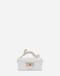 PENCIL CAT BAG IN LEATHER AND RHINESTONES