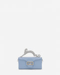 PENCIL CAT NANO BAG IN LEATHER AND RHINESTONES