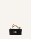 LEATHER NANO PENCIL CAT BAG WITH RHINESTONES