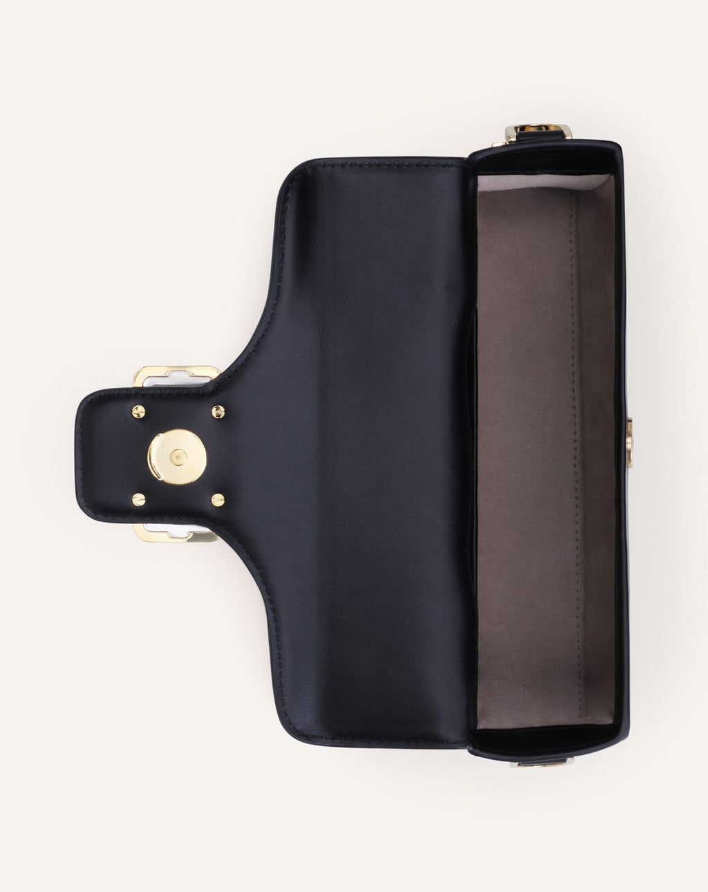 LEATHER NANO PENCIL CAT BAG WITH RHINESTONES