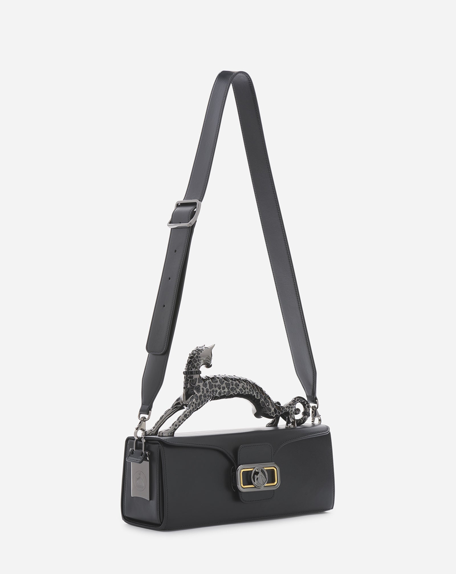 PENCIL CAT BAG IN LEATHER